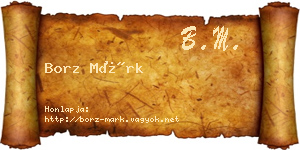 Borz Márk névjegykártya